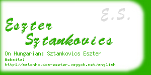 eszter sztankovics business card